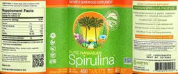Label for Pure Hawaiian Spirulina