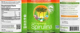 Label for Pure Hawaiian Spirulina