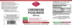 Label for Chromium Picolinate 200 mcg