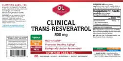 Label for Clinical Trans-Resveratrol 500 mg