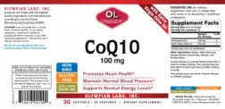 Label for CoQ10 100 mg