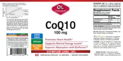 Label for CoQ10 100 mg