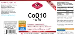 Label for CoQ10 100 mg