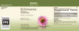 Label for Echinacea 500 mg