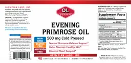 Label for Evening Primrose Oil 500 mg
