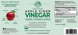 Label for Organic Apple Cider Vinegar