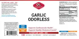Label for Garlic Odorless