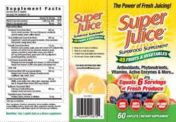 Label for Superfood Supplement