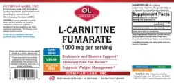 Label for L-Carnitine Fumarate 1000 mg