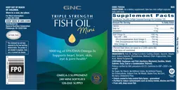 Label for Fish Oil Mini 1000 mg of EPA/DHA Omega-3s