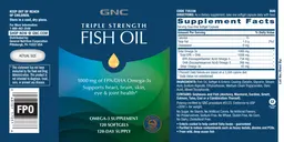 Label for Triple Strength Fish Oil