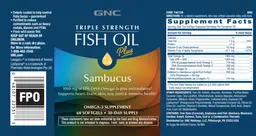 Label for Triple Strength Fish Oil plus Sambucus