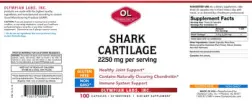 Label for Shark Cartilage 2250 mg