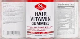 Label for Hair Vitamin Gummies
