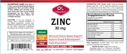 Label for Zinc 30 mg