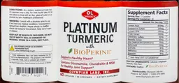 Label for Platinum Turmeric with BioPerine