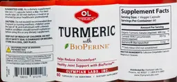 Label for Turmeric with BioPerine