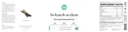 Label for So Lean & So Clean Vanilla Flavor