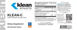 Label for Klean-C Natural Strawberry-Orange Flavor