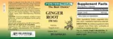 Label for Ginger Root 550 mg