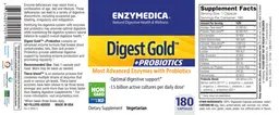 Label for Digest Gold + Probiotics