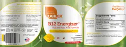 Label for B12 Energizer Natural Cherry Flavor