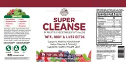 Label for Super Cleanse Berry
