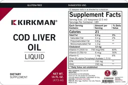 Label for Cod Liver Oil Liquid