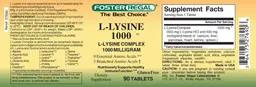 Label for L-Lysine 1000