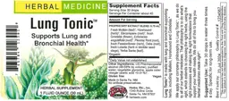 Label for Lung Tonic
