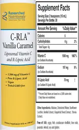 Label for C-RLA Vanilla Caramel