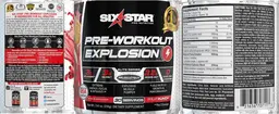 Label for Pre-Workout Explosion Fruit Punch