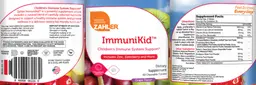 Label for ImmuniKid Grape Flavor