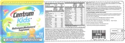 Label for Centrum Kids Chewables