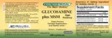 Label for Glucosamine plus MSM