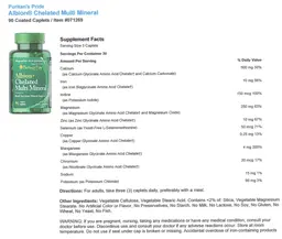 Label for Albion Chelated Multi Mineral