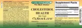 Label for Cholesterol Health