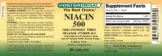 Label for Niacin 500