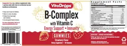 Label for B-Complex with Vitamin C Gummies Strawberry Flavor