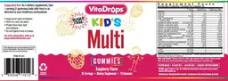 Label for Kid's Multi Gummies Raspberry Flavor