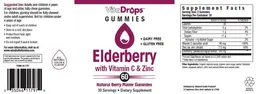 Label for Elderberry with Vitamin C & Zinc Gummies Berry Flavor