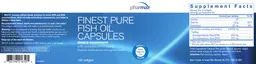 Label for Finest Pure Fish Oil Capsules