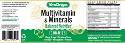 Label for Multivitamin & Minerals Gummies