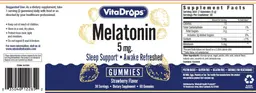 Label for Meltatonin 5 mg Gummies Strawberry Flavor