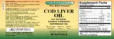 Label for Cod Liver Oil