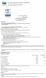 Label for Calcium Magnesium & Vitamin D