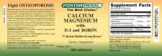 Label for Calcium Magnesium with D-3 and Boron
