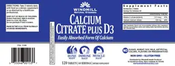 Label for Calcium Citrate Plus D3