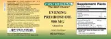 Label for Evening Primrose Oil 500 mg