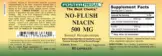 Label for No-Flush Niacin 500 mg